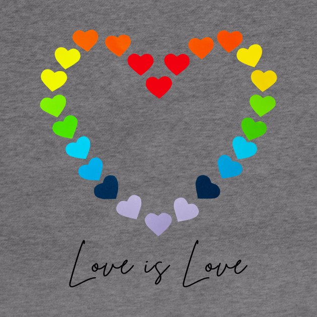 Love is love lgbt hearts design for valentines day gift by KazSells